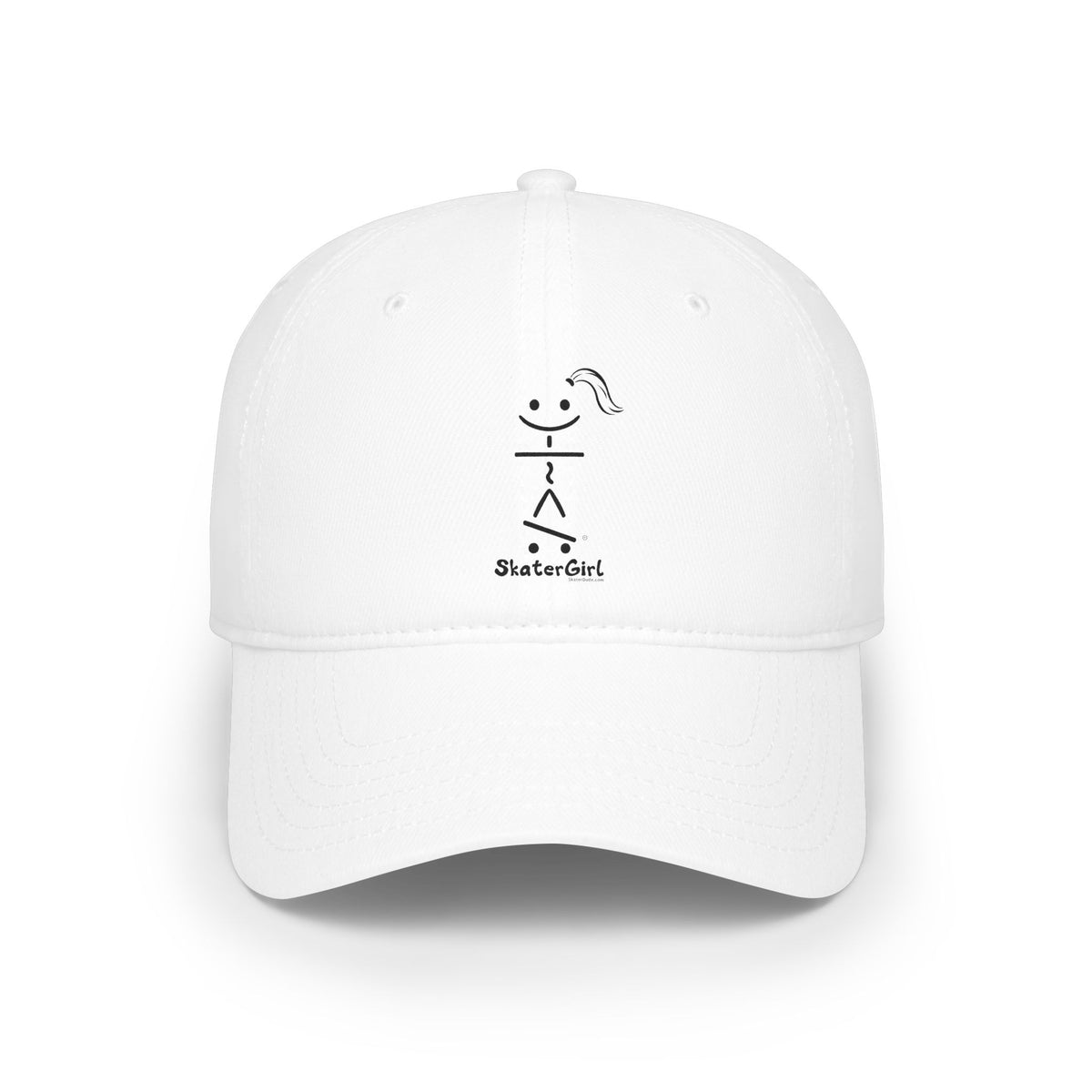 Skaterette Stick Figure Low Profile Baseball Cap
