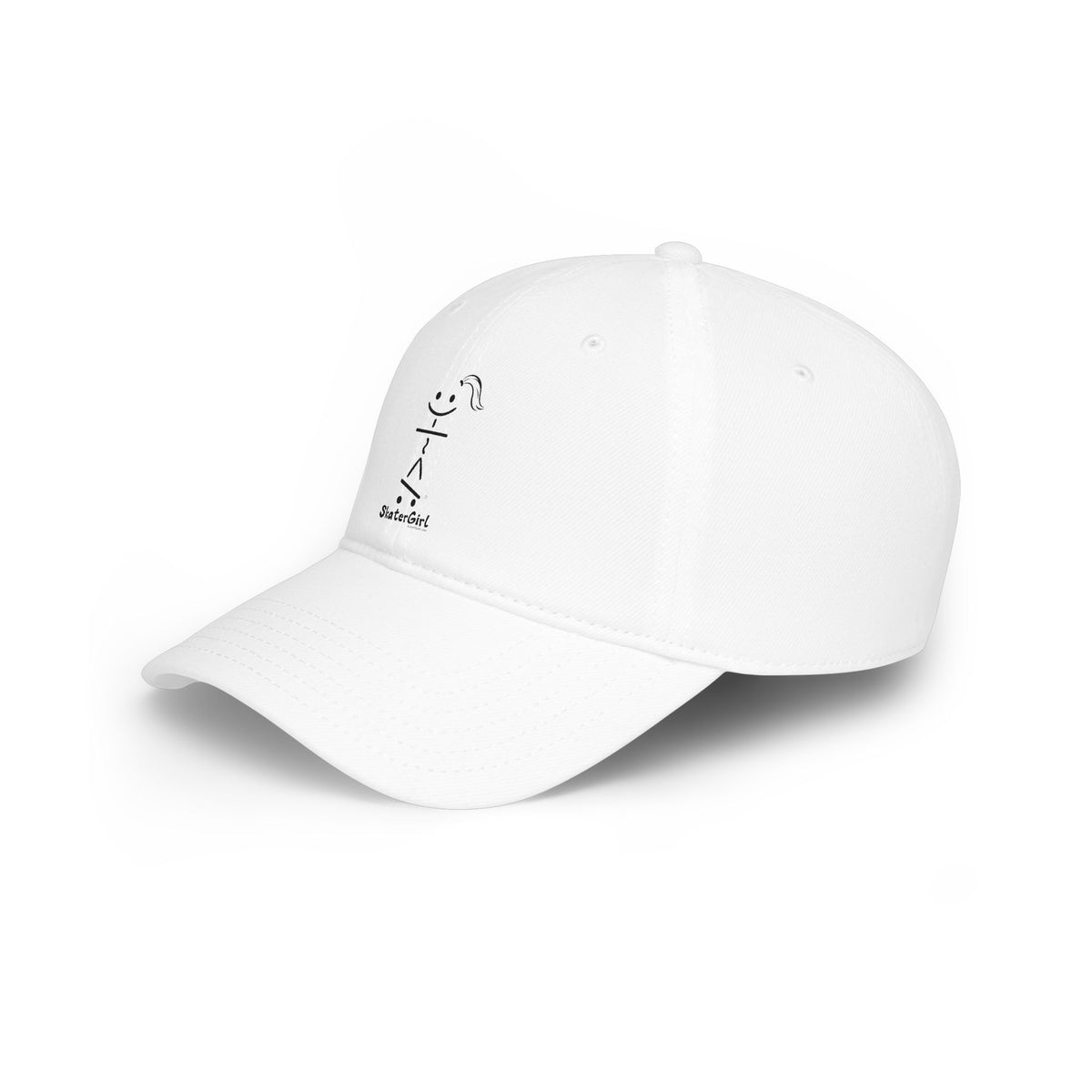 Skaterette Stick Figure Low Profile Baseball Cap